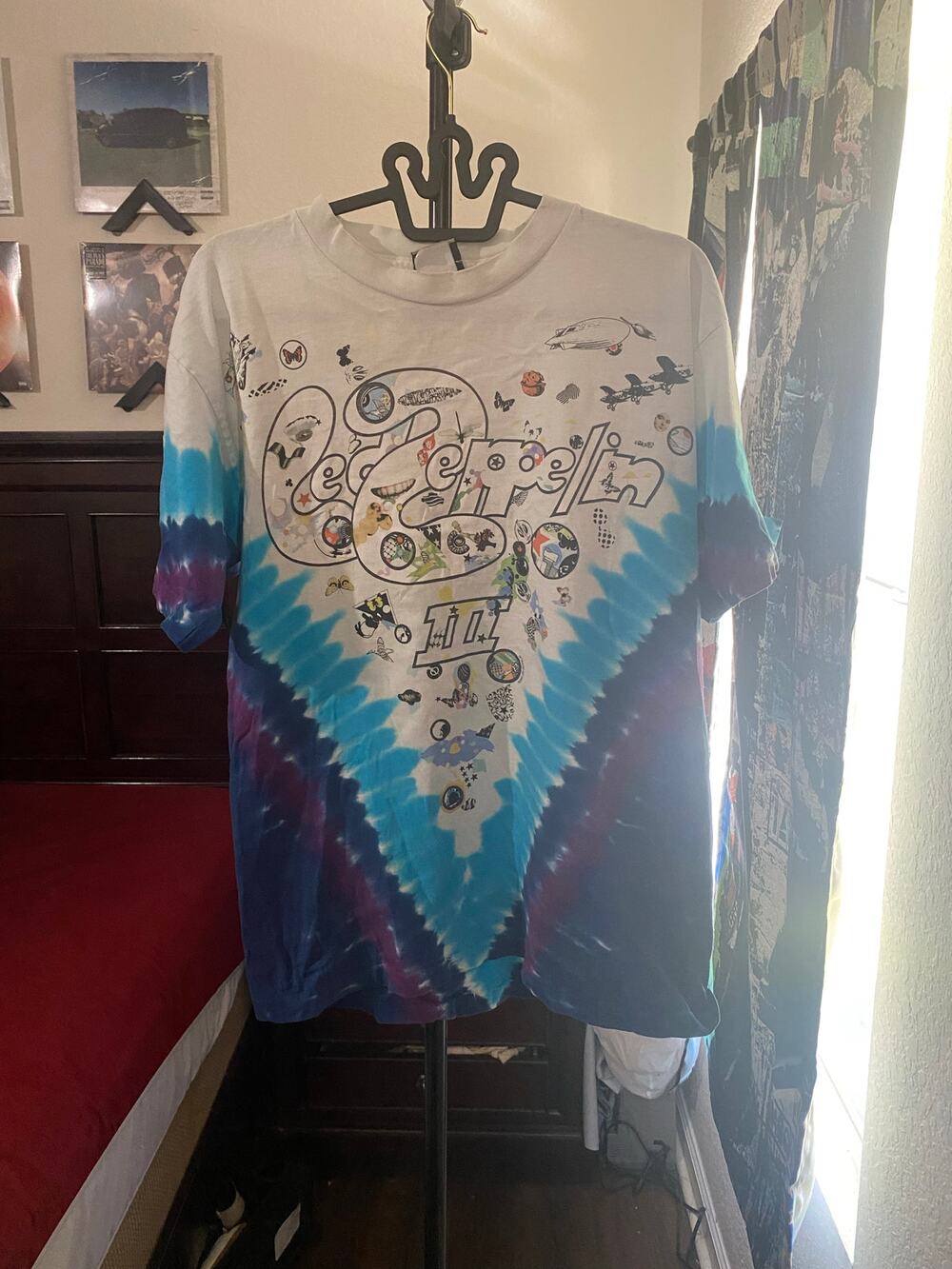 Liquid Blue Led Zepplin Psychedelic AOP Tye Die Shirt 2002